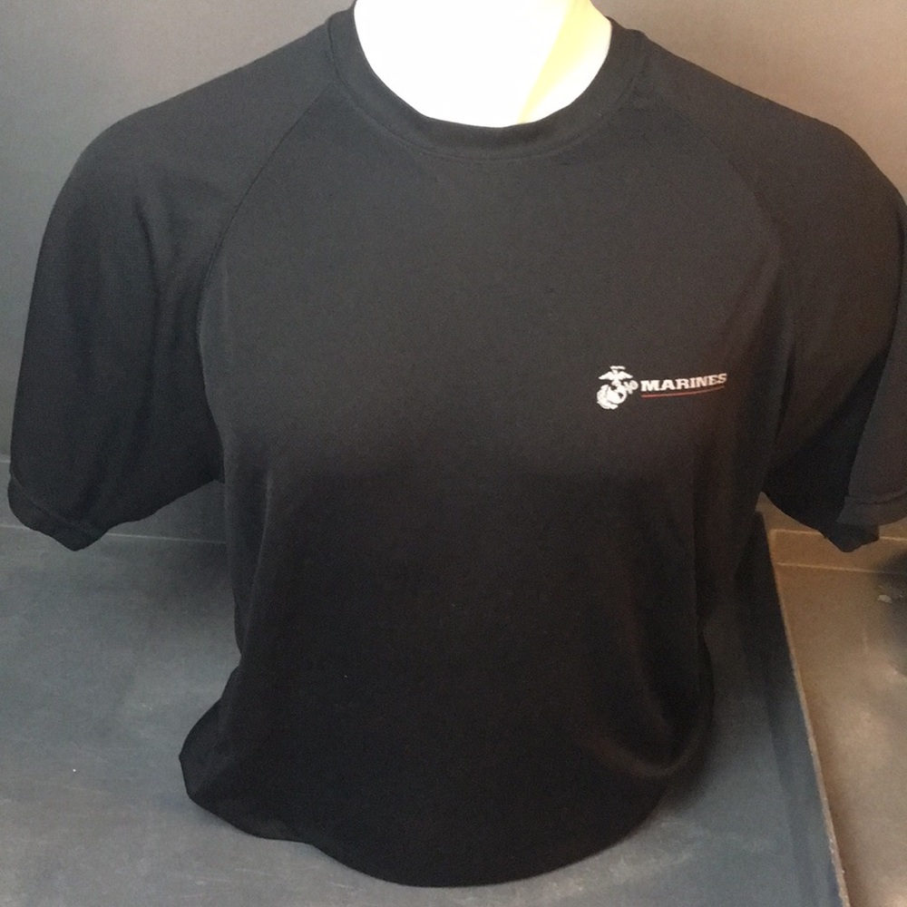 Official Marines athletic Short sleeve black shirt